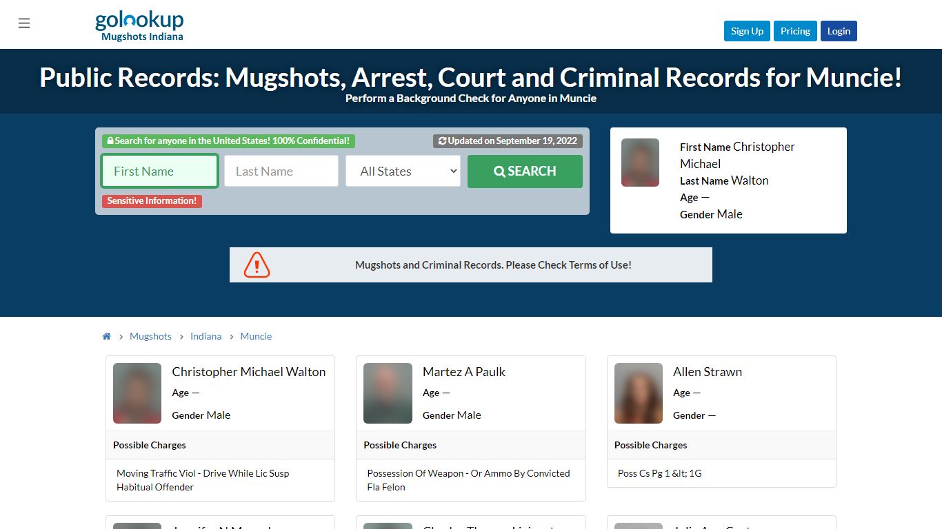 Mugshots Muncie, Arrest Records Muncie - golookup.com